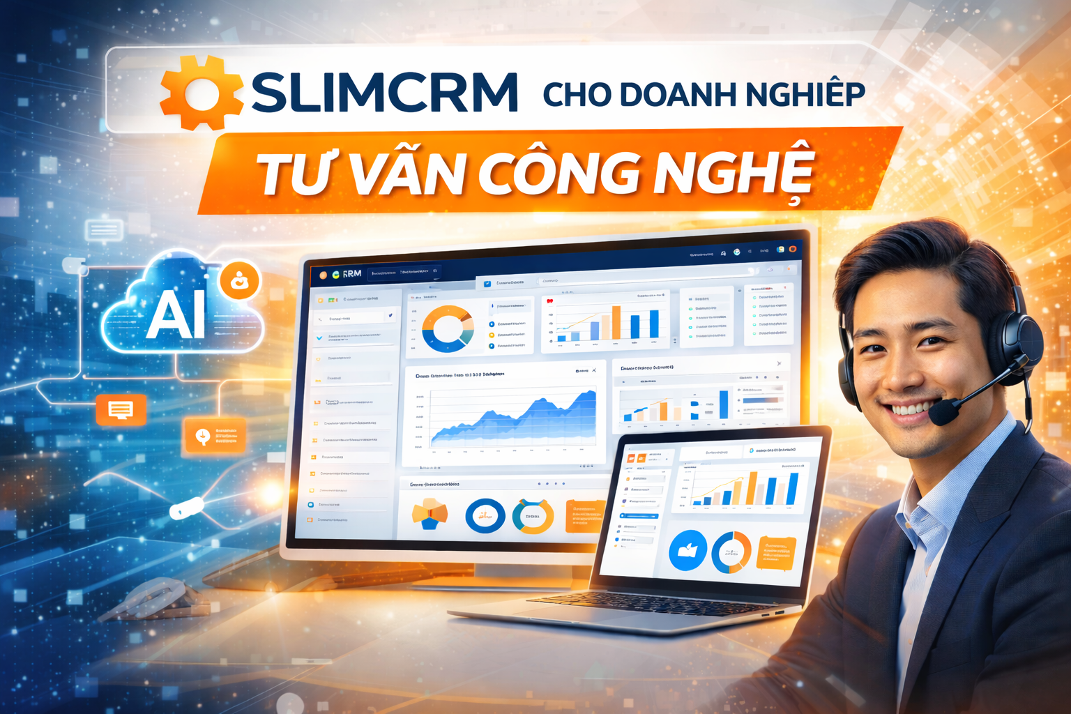 Thumbnail video demo phần mềm quản lý doanh nghiệp Tư vấn Dịch vụ CNTT