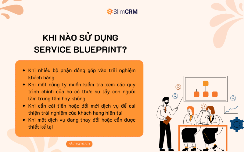 Khi nào cần sử dụng mô hình bản thiết kế dịch vụ service blueprint?