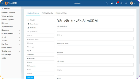 slimcrm hỗ trợ 7p trong marketing